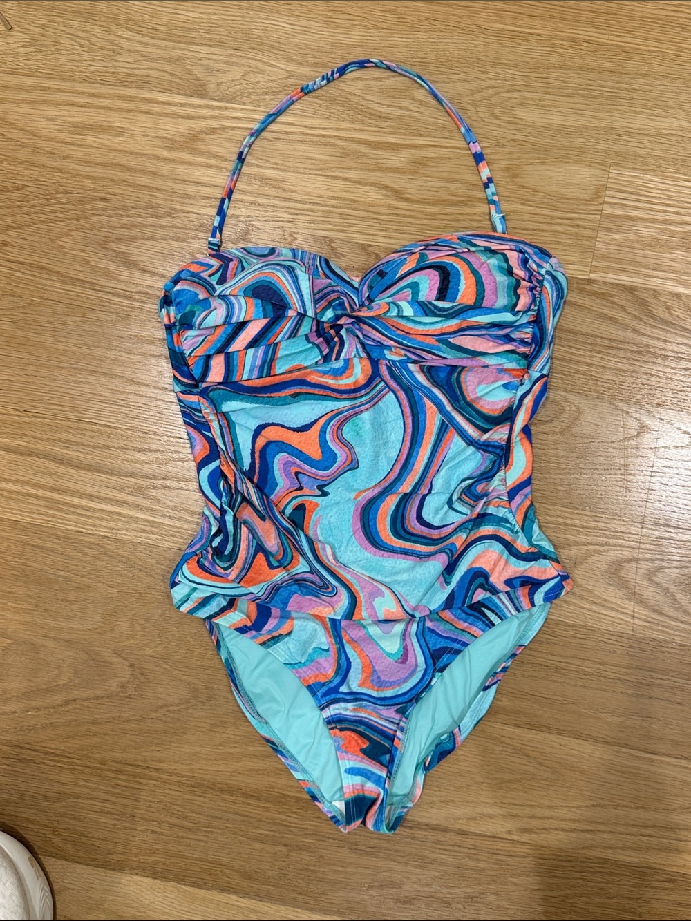 La Blanca Swirl-Print One-Piece Swimsuit - Blue, Orange, Pink